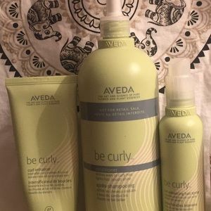 Aveda be curly products.